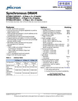 64Mb x4, x8, x16 SDRAM