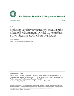 Explaining Legislative Productivity