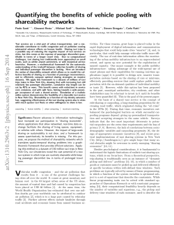 Quantifying the benefits of vehicle pooling with