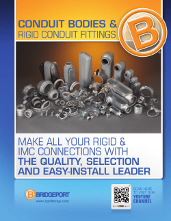 Conduit Bodies and Rigid Conduit Fittings