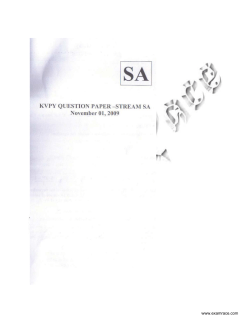 KVPY-2009-Stream-SA-Paper