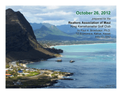 October 26, 2012 - Realtors Association of Maui