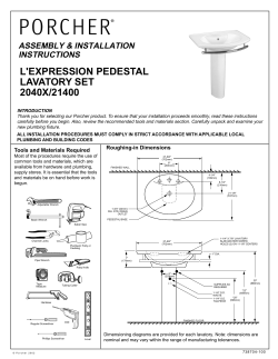 L`EXPRESSION PEDESTAL LAVATORY SET 2040X/21400