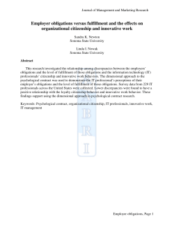 Employer obligations versus fulfillment and the effects on