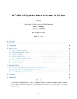 PROPER: PROspective Power Evaluation for RNAseq