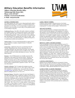 Military Education Benefits Information