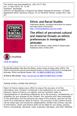 The effect of perceived cultural and material threats on