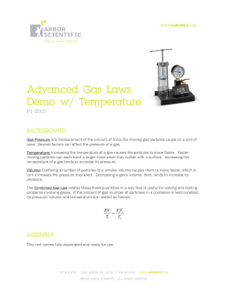 Advanced Gas Laws Demo w/ Temperature