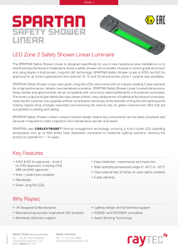 SPARTAN Zone 2 Linear Safety Shower