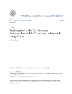 Breaking up is Hard to Do: American