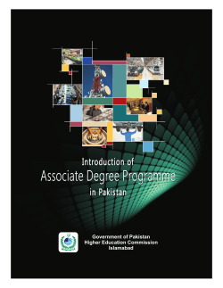 Booklet for Associate Degree Programme