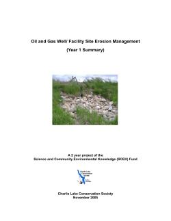 Oil and Gas Well/Facility Site Erosion Management