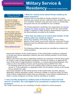 Military service and residency for tuition purposes