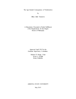 The Age-Graded Consequences of Victimization