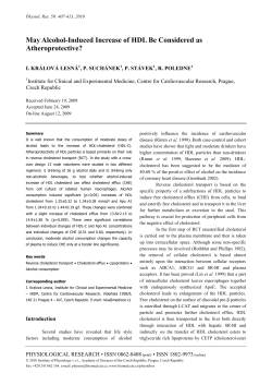 May Alcohol-Induced Increase of HDL Be Considered as