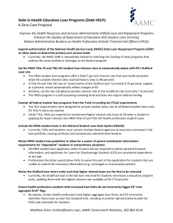 Debt in Health Education Loan Programs