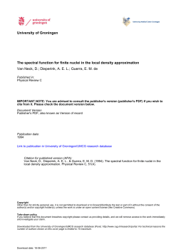 The spectral function for finite nuclei in the local density