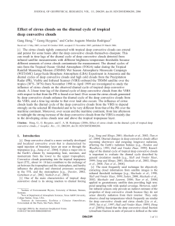 Effect of cirrus clouds on the diurnal cycle of tropical - IUP