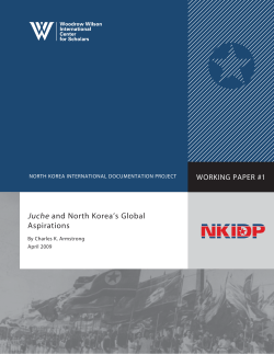 Juche and North Korea`s Global Aspirations