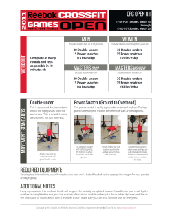 Double-under Power Snatch
