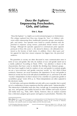 Dora the Explorer: Empowering Preschoolers, Girls, and Latinas