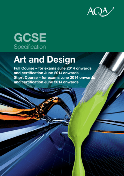 GCSE Art and Design Specification