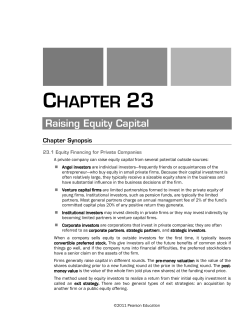 Raising Equity Capital