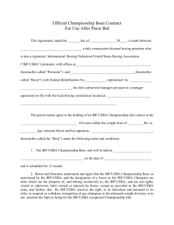Official Championship Bout Contract