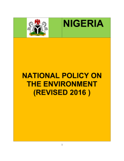 NIGERIA - Federal Ministry of Environment