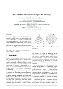 Partition of the circle in cells of equal area and shape - ORBi