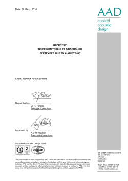 Date: 22 March 2016 REPORT OF NOISE