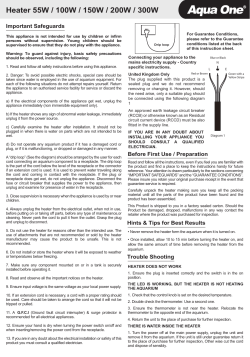 Heater 55W / 100W / 150W / 200W / 300W
