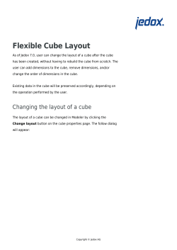 Flexible Cube Layout - Jedox Knowledge Base
