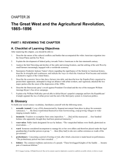 The Great West and the Agricultural Revolution, 1865
