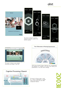 Cognitive Processing of Speech