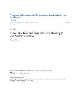 How Fairy Tales and Scripture Give Meaning to and Sustain Vocation