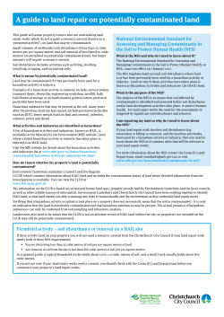 A guide to land repair on potentially contaminated land