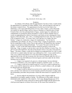 Book VI. Title XXXVII. Concerning legacies. (De legatis.) Bas. 44.4