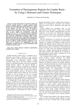 Formation of Homogenous Regions for Luanhe Basin