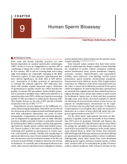 Human Sperm Bioassay - The University of Texas at Dallas