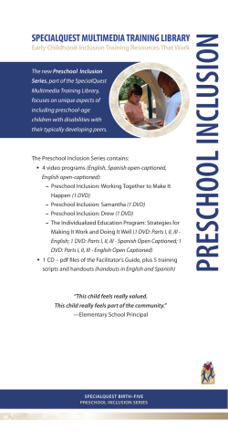 preschool inclusion