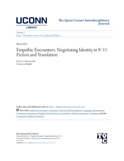 Empathic Encounters: Negotiating Identity in 9/11 Fiction and