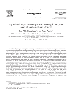 Agricultural impacts on ecosystem functioning in temperate areas of