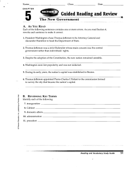 Guided Reading and Review The New Government