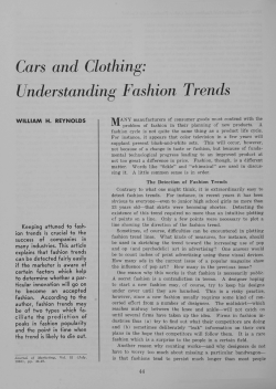 Cars and Clothing: Understanding Fashion Trends