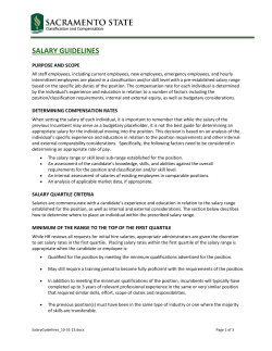 SALARY GUIDELINES