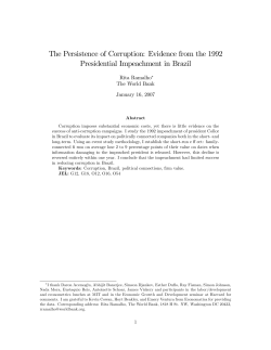 The Persistence of Corruption: Evidence from the 1992 Presidential