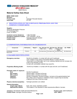 Hydrogen Peroxide MSDS - UCSB Nanofabrication Facility Signup