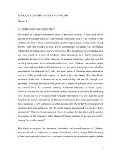 afrikaner identity after nationalism