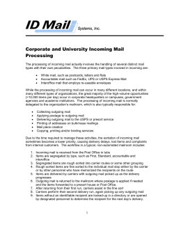 Corporate and University Incoming Mail Processing